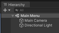 Hierarchy and new scene name